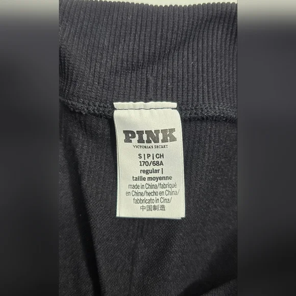 Victoria’s Secret PINK Roll Top Leggings Women's Small Black NWOT - Picture 9 of 11
